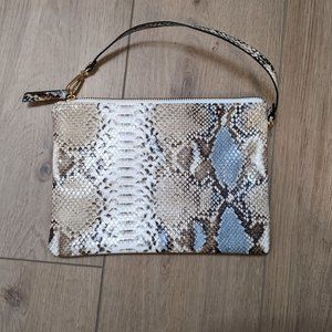 Anne Klein Faux Snakeskin Clutch
